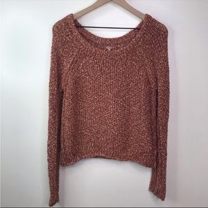 FREE PEOPLE Marled knit cotton sweater